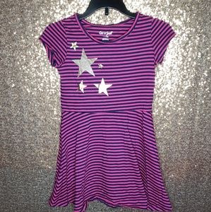 Cat & Jack striped dress with gold stars